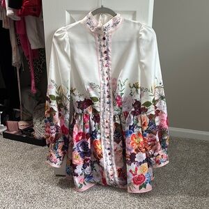 Floral Button-Up Blouse